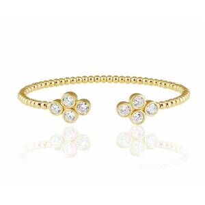 NEW SAHIRA women's oriana flower cuff in gold